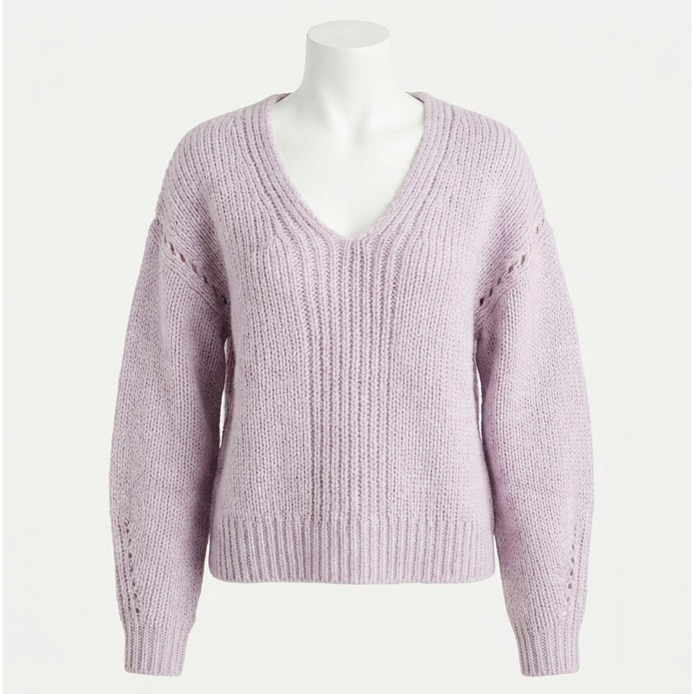 NEW BEC + BRIDGE willa knit v-neck jumper sweater in lavender